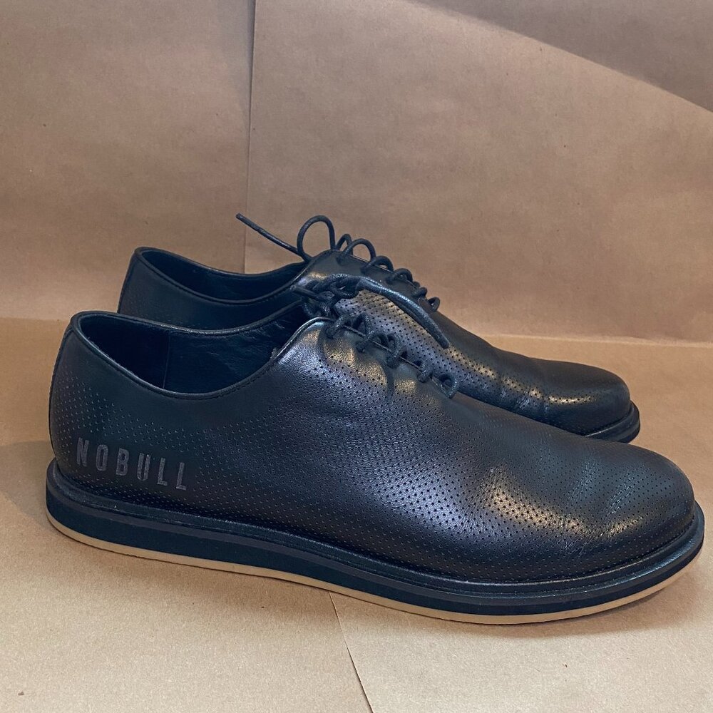 NOBULL Dress Shoes Black Perforated Men's Oxfords  SIZE 12